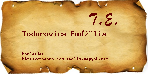 Todorovics Emília névjegykártya